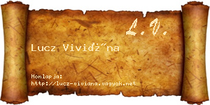 Lucz Viviána névjegykártya