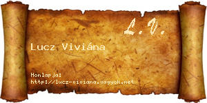Lucz Viviána névjegykártya